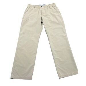 Under Armour Mens Golf Pants Tan Khaki Performance Stretch 34/30 Straight Leg